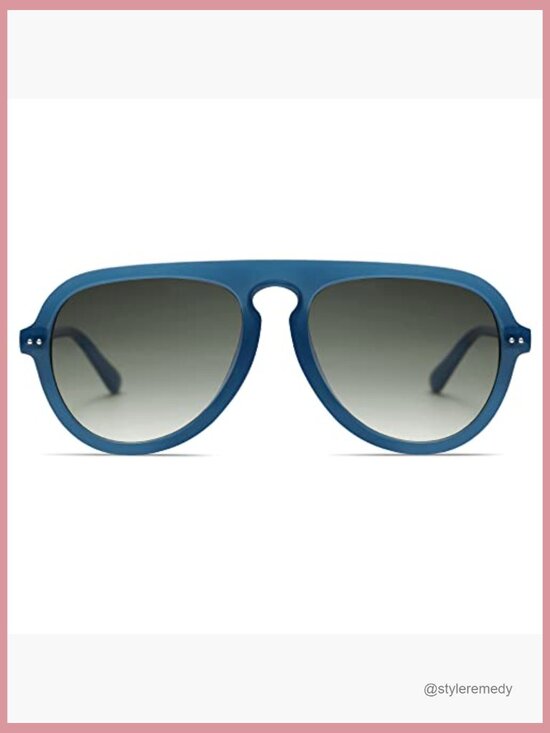 Retro Aviator Sunglasses with Plastic Frame, UV400 Protection main image 7